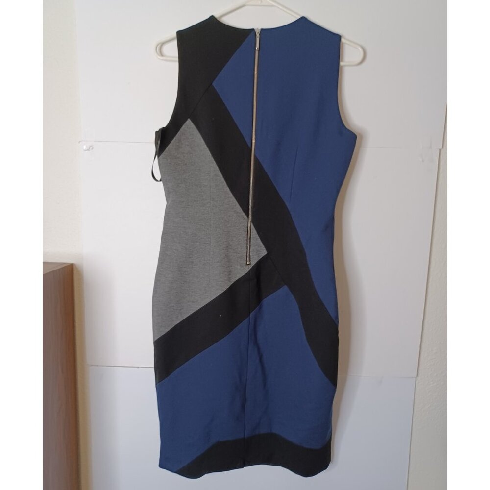 White House Black Market Sleeveless Sheath Dress 6 Black Blue Gr Style 570167224 - Picture 8 of 8